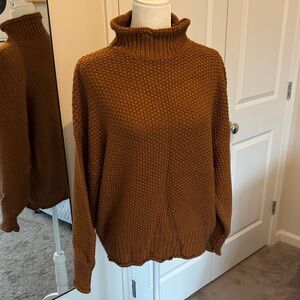Cozy Brown Turtleneck Sweater